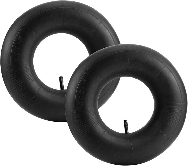 NIGOOLATA 13x5.00-6 Inner Tubes with Straight Valve Stem(2 Pack) - Heavy Duty 5.00-6 Replacement Tire Tubes for Razor Dirt Quad, Lawn Mowers, ATVs, Dirt Bikes - Image 1